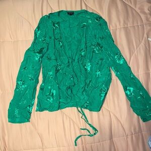 Topshop Green Blouse